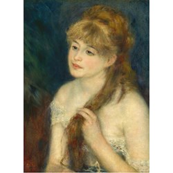 Grafika (01896) - Pierre-Auguste Renoir: "Young Woman Braiding Her Hair, 1876" - 300 piezas