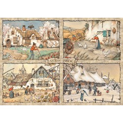 Jumbo (17093) - Anton Pieck: "4 Seasons" - 1000 piezas
