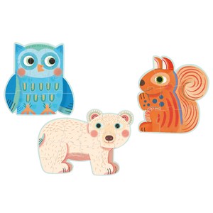 Djeco (07143) - "In the Forest" - 9 12 16 piezas