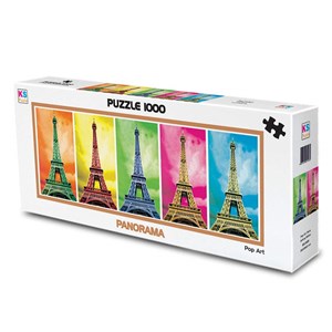 KS Games (11223) - "Pop Art, Eiffel Tower" - 1000 piezas