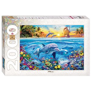Step Puzzle (84032) - "Dolphin Paradise" - 2000 piezas