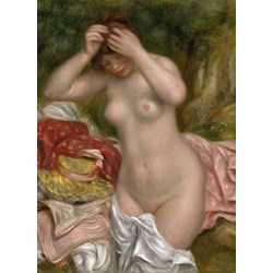 Grafika (01899) - Pierre-Auguste Renoir: "Bather Arranging Her Hair, 1893" - 300 piezas