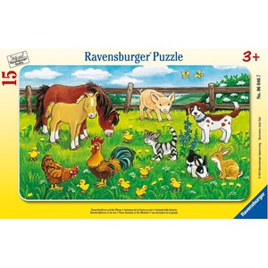 Ravensburger (06046) - "Farm Animals in The Meadow" - 15 piezas