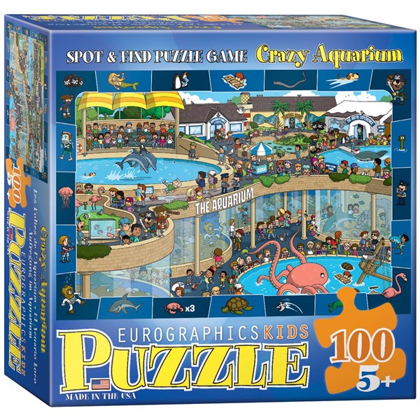 Eurographics (6100-0543) - "Crazy Aquarium (Spot & Find)" - 100 piezas