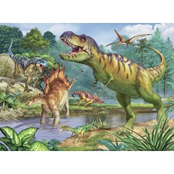 Ravensburger (13695) - "World of Dinosaurs + Colouring Booklet" - 100 piezas