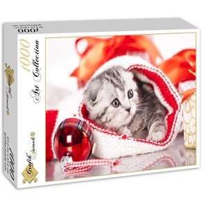 Grafika (01051) - "Christmas Kitten" - 1000 piezas