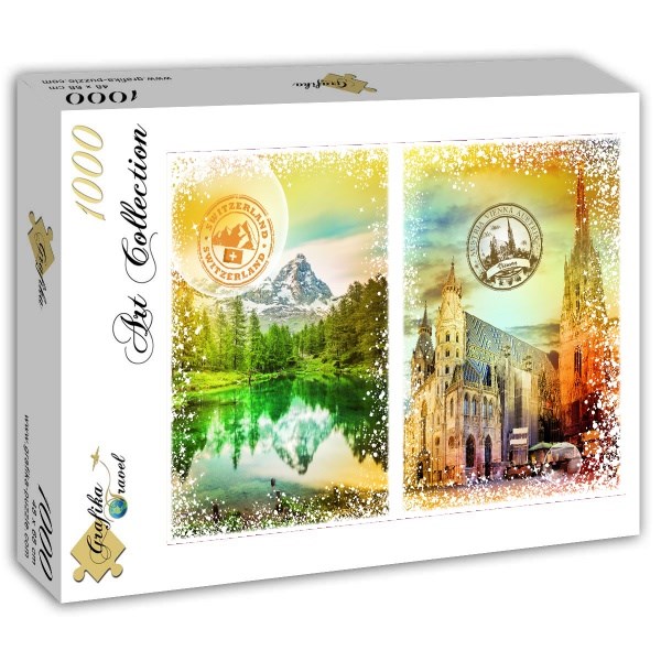 Grafika (T-00235) - "Austria and Switzerland" - 1000 piezas