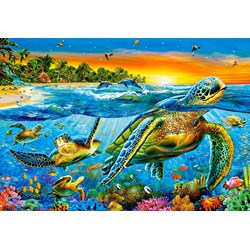 Castorland (C-103652) - "Underwater Turtles" - 1000 piezas