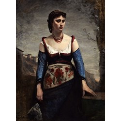 Grafika (01979) - Jean-Baptiste-Camille Corot: "Agostina, 1866" - 2000 piezas