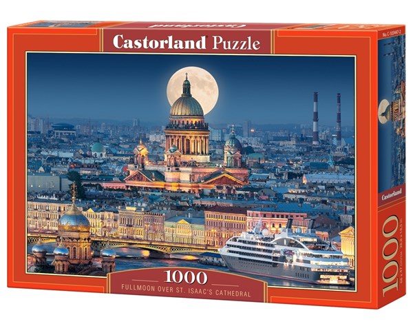 Castorland (C-103447) - "Fullmoon over St. Isaac's Cathedral, Saint Petersburg" - 1000 piezas