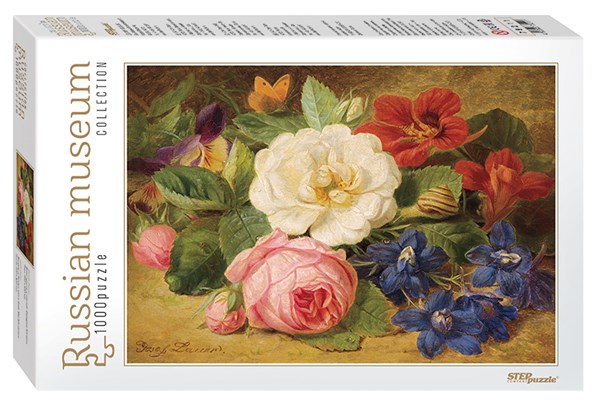 Step Puzzle (79211) - Josef Launer: "Bouquet of Flowers with a Snail" - 1000 piezas