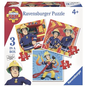 Ravensburger (07065) - "Fireman Sam" - 25 36 49 piezas