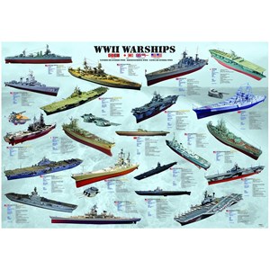 Eurographics (8000-0133) - "WWII Warships" - 1000 piezas