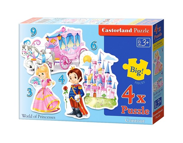 Castorland (B-005031) - "World of Princesses" - 3 4 6 9 piezas