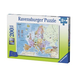 Ravensburger (12841) - "Map of Europe in French" - 200 piezas