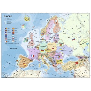 Ravensburger (12841) - "Map of Europe in French" - 200 piezas