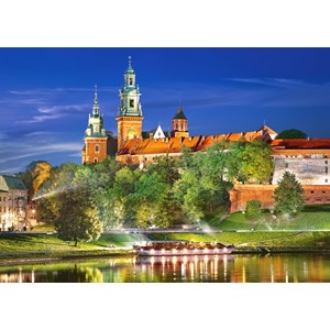 Castorland (C-103027) - "Poland, Krakow: Wawel Castle at Night" - 1000 piezas