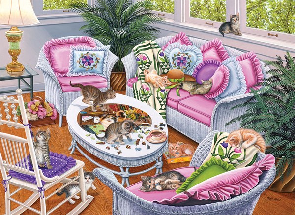 SunsOut (45897) - Higgins Bond: "Ten Tabbies" - 1000 piezas