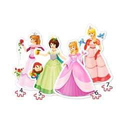 Castorland (B-04409) - "Pretty Princesses" - 4 5 6 7 piezas