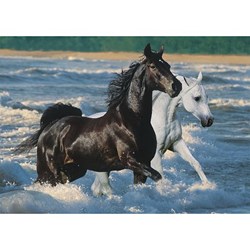 Ravensburger (16276) - "Horses on the Beach" - 1500 piezas