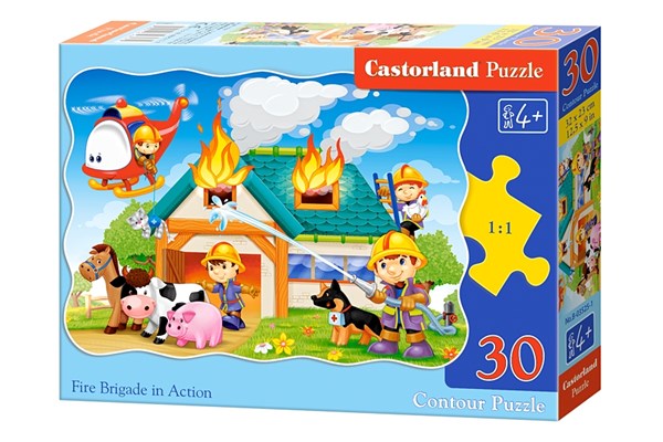 Castorland (B-03525) - "Fire Brigade in Action" - 30 piezas