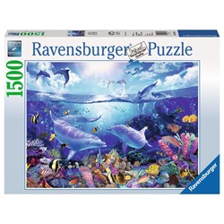 Ravensburger (16331) - Christian Riese Lassen: "Day of the Dolphins" - 1500 piezas