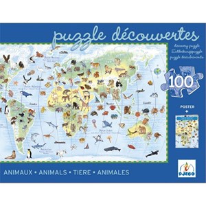 Djeco (07420) - "Animals of the World" - 100 piezas