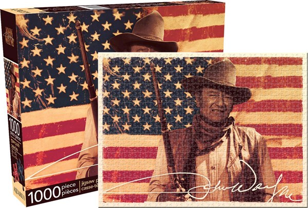 Aquarius (65244) - "John Wayne - Flag" - 1000 piezas