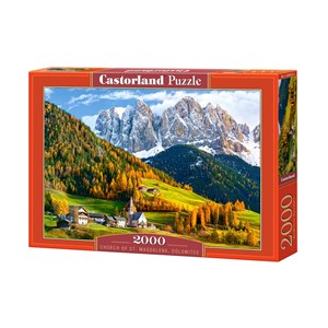 Castorland (C-200610) - "Church of St. Magdalena, Dolomites" - 2000 piezas