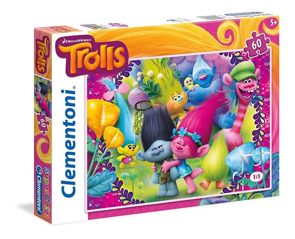 Clementoni (26958) - "Trolls" - 60 piezas