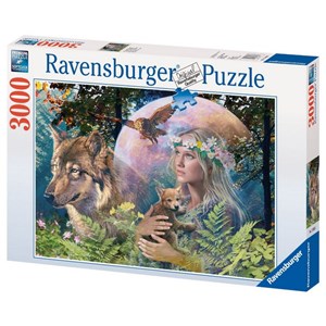 Ravensburger (17033) - "Wolves in the Moonlight" - 3000 piezas