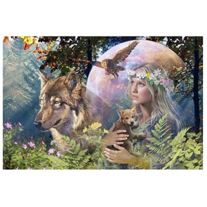 Ravensburger (17033) - "Wolves in the Moonlight" - 3000 piezas
