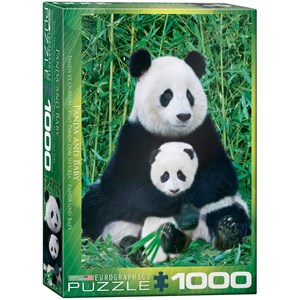 Eurographics (6000-0173) - "Panda and Baby" - 1000 piezas