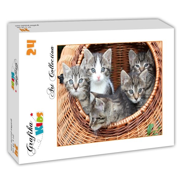 Grafika Kids (00522) - "Kittens in a Basket" - 24 piezas