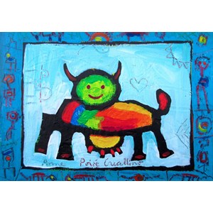 Grafika (02467) - Anne Poire, Patrick Guallino: "Vache Radieusement Arc-en-ciel" - 1000 piezas