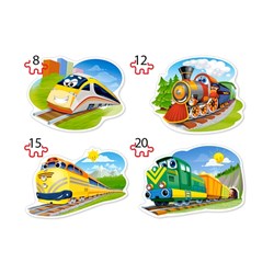 Castorland (B-043033) - "Funny Trains" - 8 12 15 20 piezas