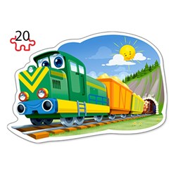 Castorland (B-043033) - "Funny Trains" - 8 12 15 20 piezas