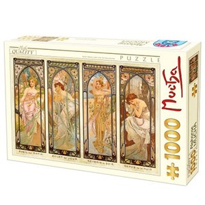 D-Toys (66930-MU08) - Alphonse Mucha: "Times of Day" - 1000 piezas