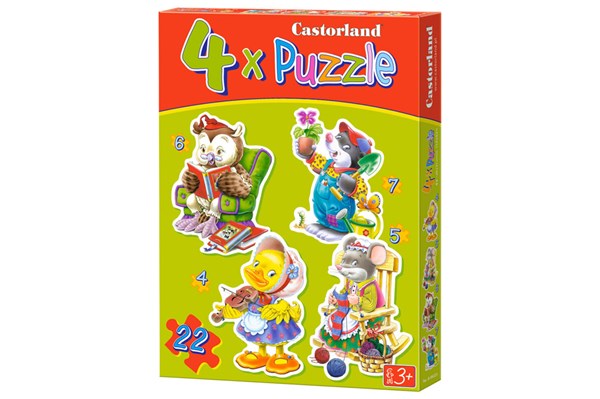 Castorland (B-04102) - "Playing Animals" - 4 5 6 7 piezas