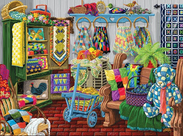 SunsOut (38857) - Joseph Burgess: "The Quilt Fair" - 1000 piezas