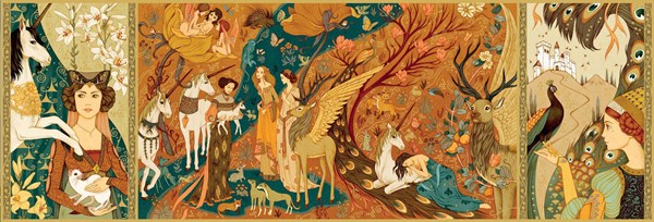 Djeco (07624) - "Ladies with Unicorns" - 500 piezas