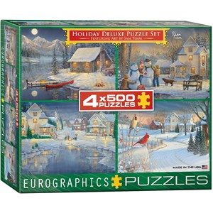 Eurographics (8904-0982) - Sam Timm: "Holiday Deluxe Puzzle Set" - 500 piezas