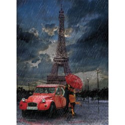 Art Puzzle (4407) - "Eiffel, Rain and Love" - 1000 piezas