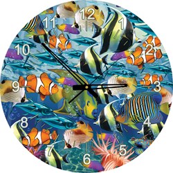 Art Puzzle (4292) - "Tropical Fish Clock" - 570 piezas