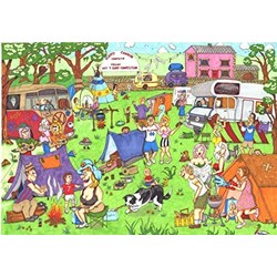 The House of Puzzles (3831) - "Happy Campers" - 1000 piezas