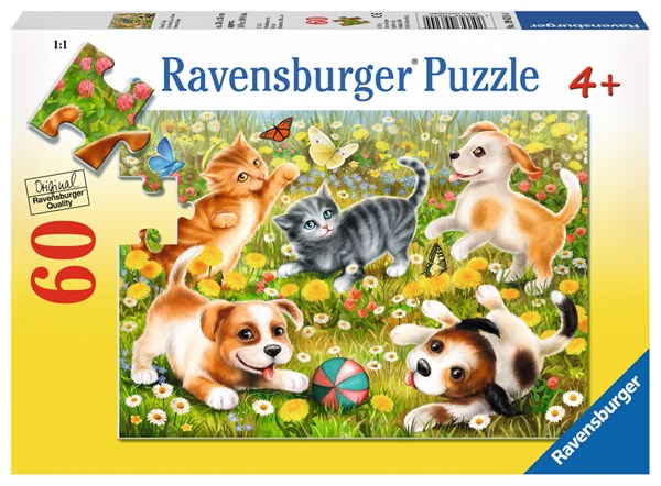 Ravensburger (09624) - "Cats & Dogs" - 60 piezas