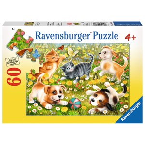 Ravensburger (09624) - "Cats & Dogs" - 60 piezas
