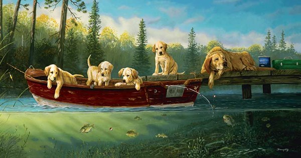 SunsOut (71196) - Terry Doughty: "Fishing Lessons" - 500 piezas