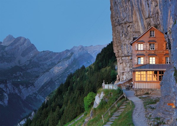 Ravensburger (19097) - "Gasthaus Aescher, Wildkirchli" - 1000 piezas