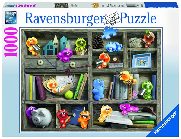 Ravensburger (19483) - "Gelini Bookshelf" - 1000 piezas